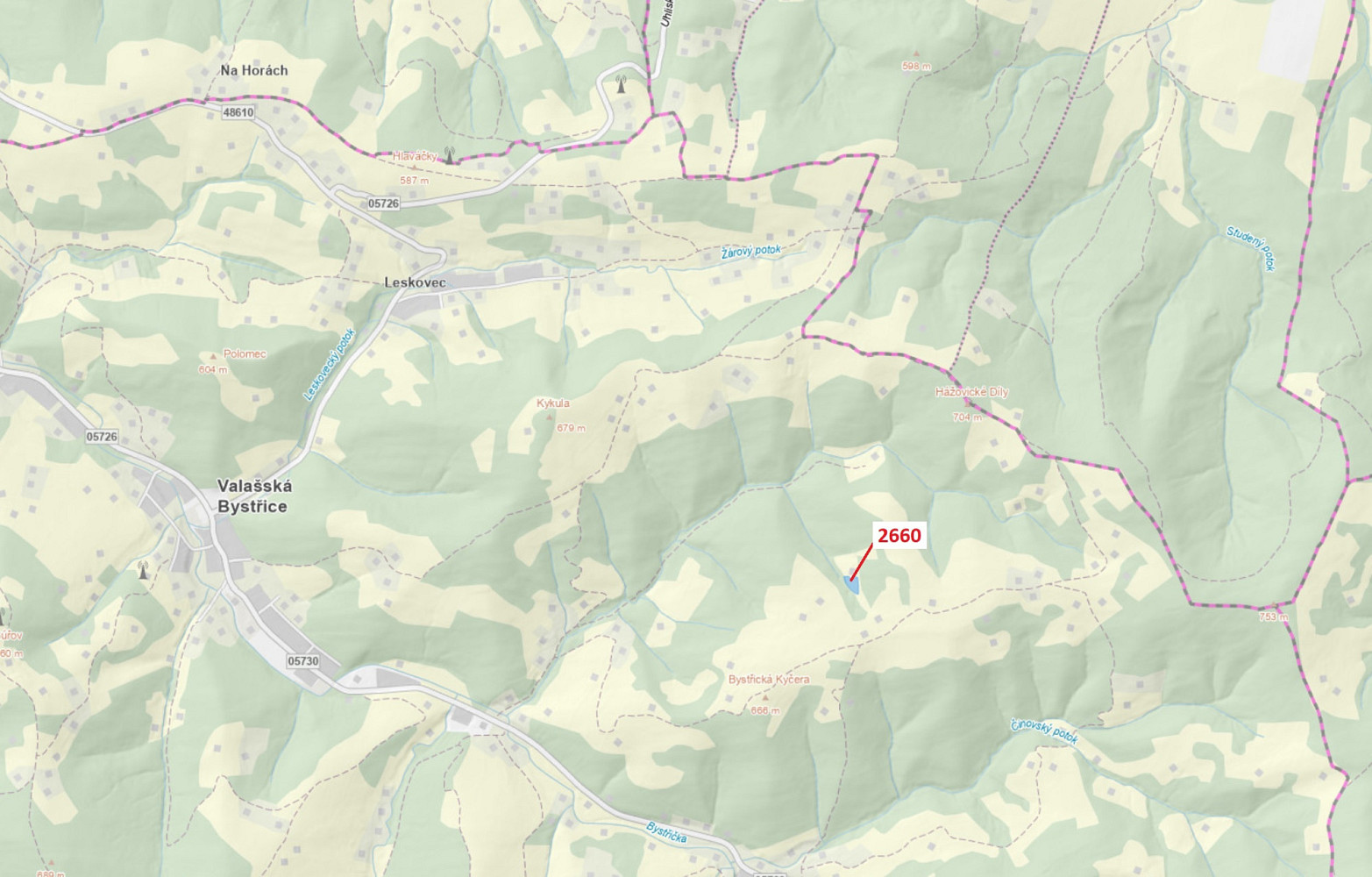Dražba louky 2 510 m²
