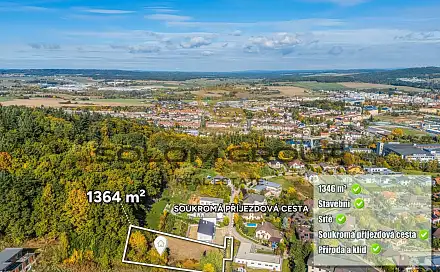 Prodej stavebního pozemku 1 364 m², Okružní, Písek - Hradiště