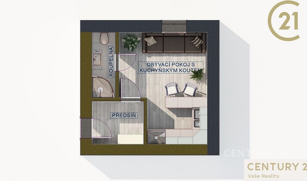 Pronájem bytu 1+kk 22 m², Znojmo – náhled fotky 7