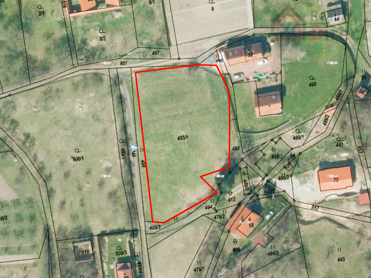 Prodej stavebního pozemku 2 343 m²