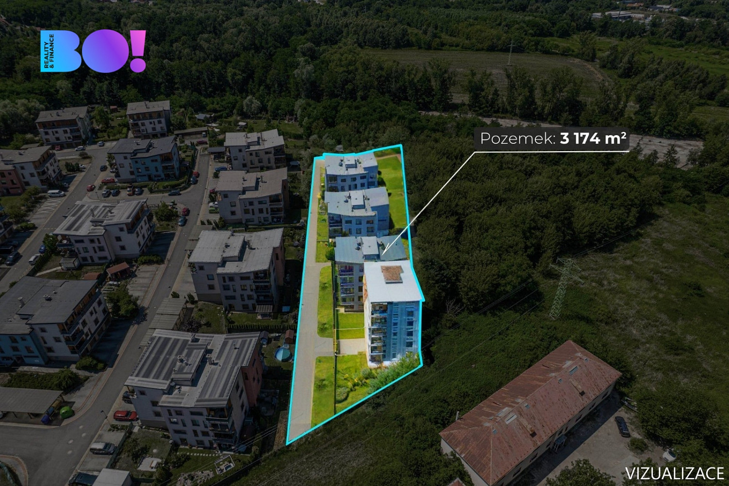 Prodej stavebního pozemku 3 174 m² – fotografie 4