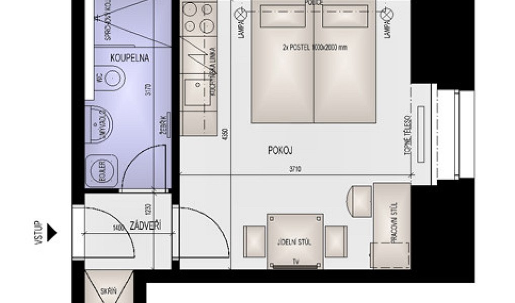Prodej bytu 1+kk 25 m², Brno – náhled fotky 4