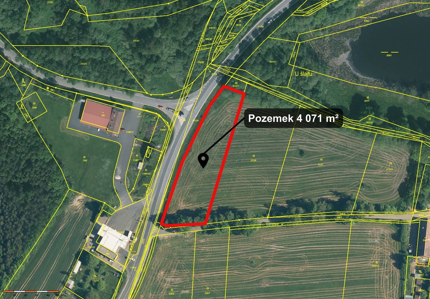 Prodej komerčního pozemku 4 071 m²