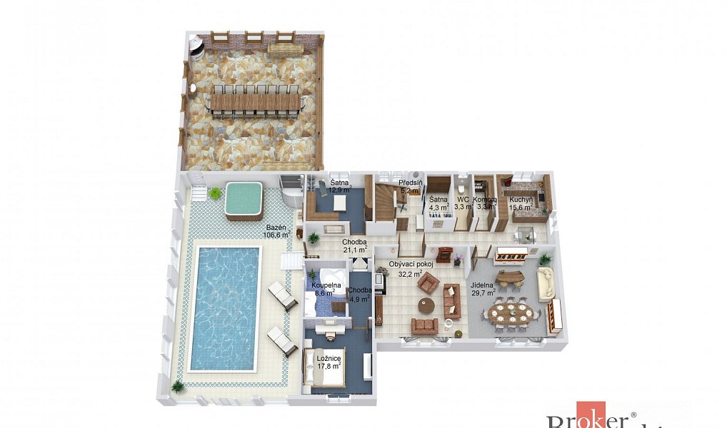 Pronájem domu 388 m² s pozemkem 2 802 m², Karlovy Vary – náhled fotky 17