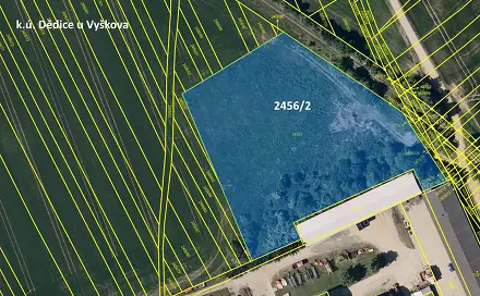 Dražba pozemku 8 890 m², Radslavice