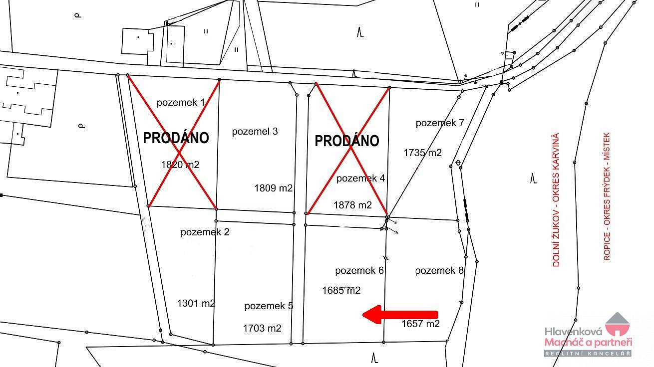 Prodej stavebního pozemku 1 685 m² – fotografie 2