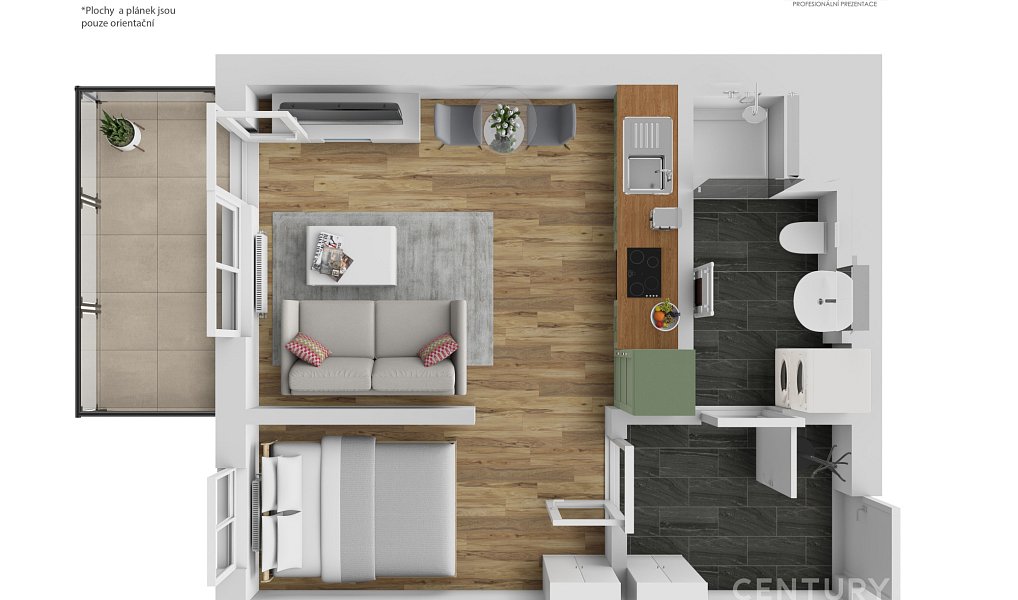 Pronájem bytu 1+kk 32 m², Praha – náhled fotky 3