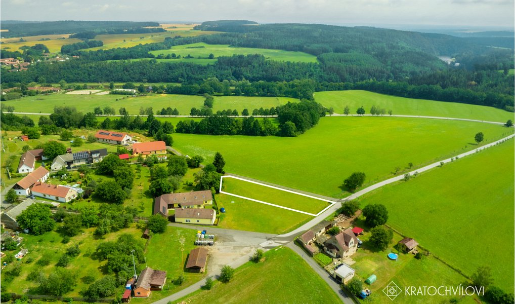 Prodej stavebního pozemku 1 277 m², Albrechtice nad Vltavou – náhled fotky 2