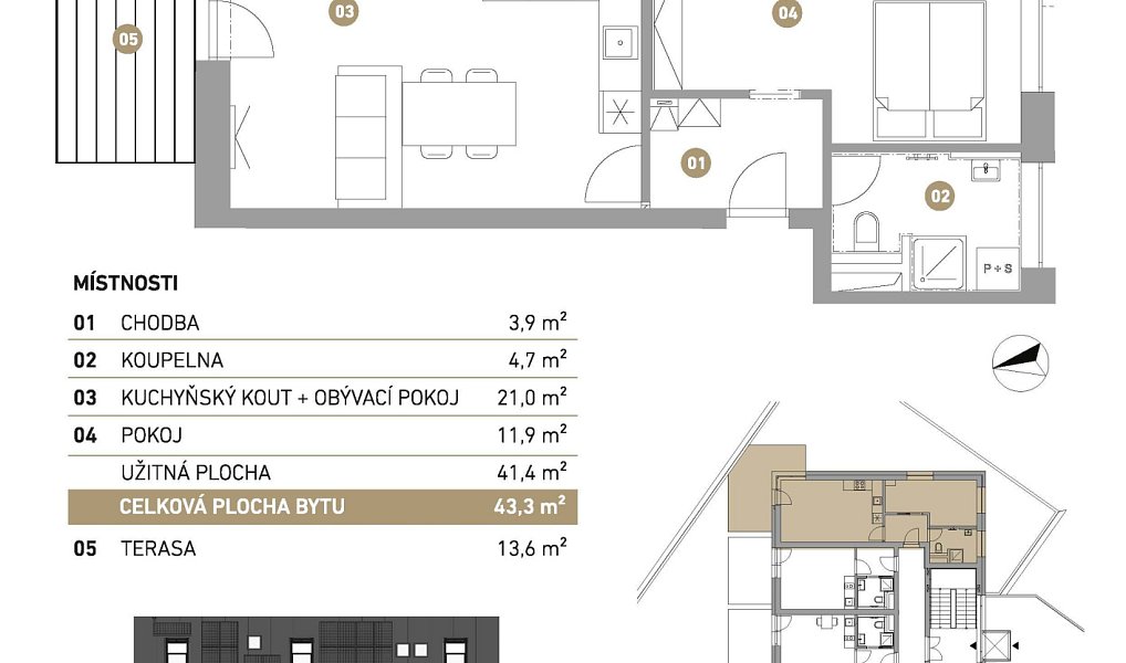 Prodej bytu 1+kk 23 m², Hodonice – náhled fotky 4