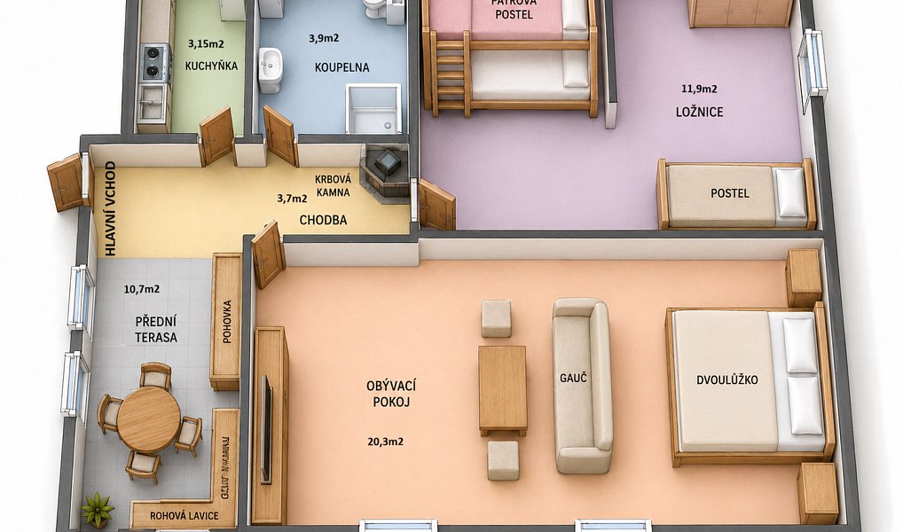 Prodej chaty/chalupy 58 m² s pozemkem 287 m², Pecka – náhled fotky 21