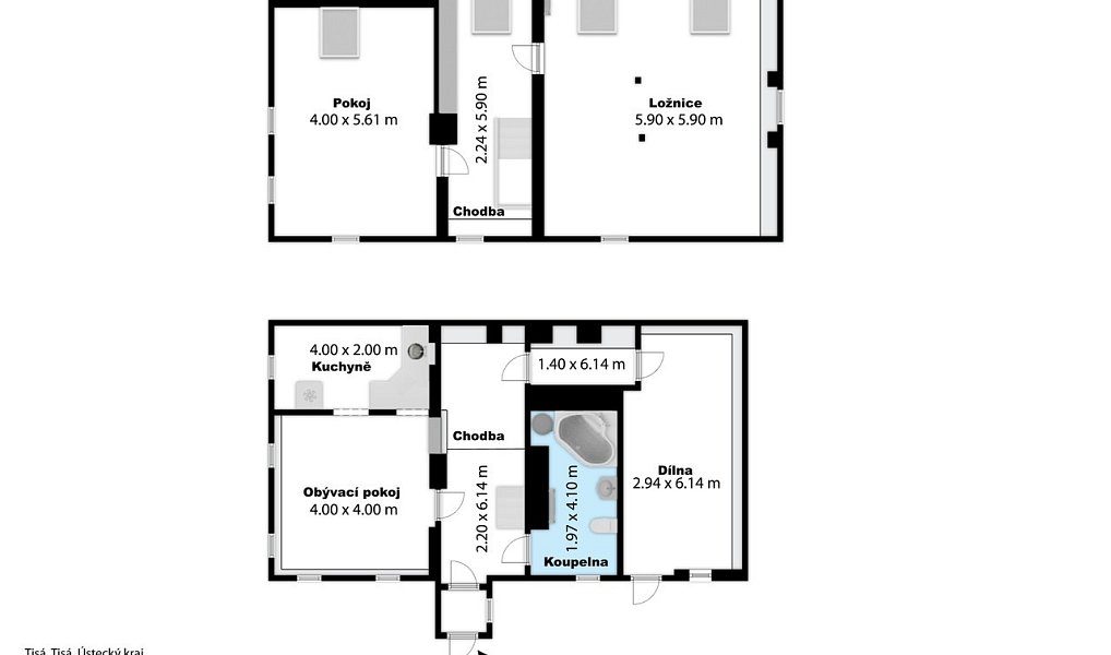Prodej chaty/chalupy 150 m² s pozemkem 252 m², Tisá – náhled fotky 38
