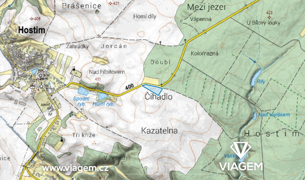Prodej pole 2 248 m², Hostim – náhled fotky 3