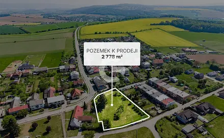 Prodej stavebního pozemku 2 778 m², Machová, okres Zlín
