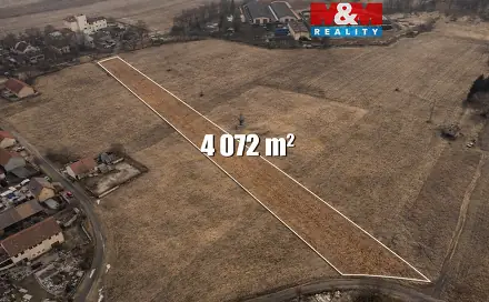 Prodej stavebního pozemku 4 072 m², Chodouny, okres Litoměřice