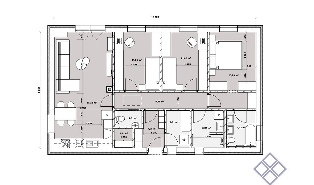 Prodej domu 98 m² s pozemkem 600 m², Zdětín – náhled fotky 3