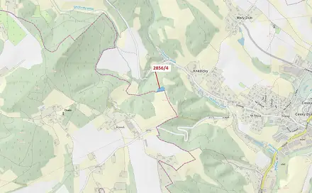 Dražba lesa 2 709 m², Český Dub