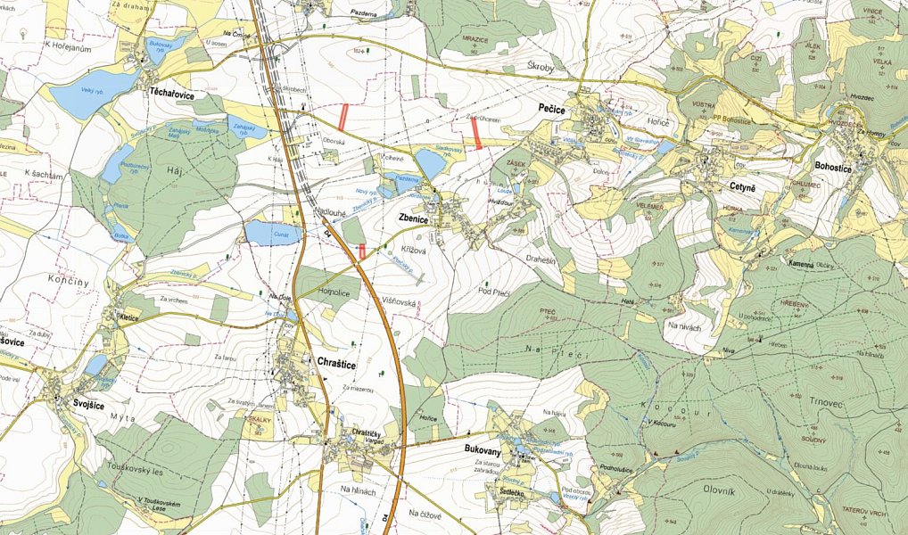 Prodej pole 18 736 m², Zbenice – náhled fotky 2