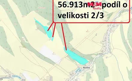 Prodej louky 56 913 m², Stárkov - Bystré, okres Náchod