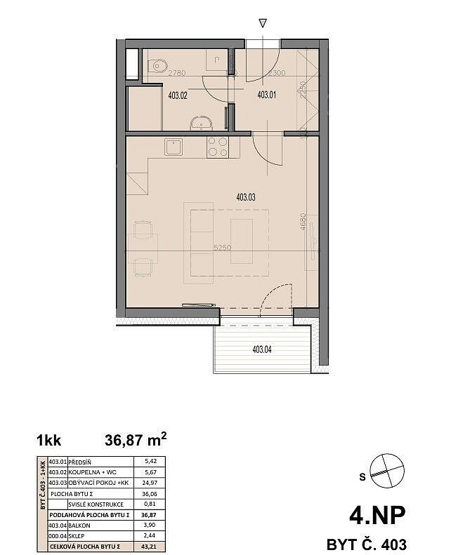 Prodej bytu 2+kk 36 m² – fotografie 5