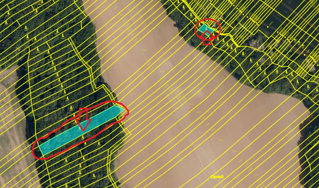 Prodej lesa 575 m², Popovice – náhled fotky 2