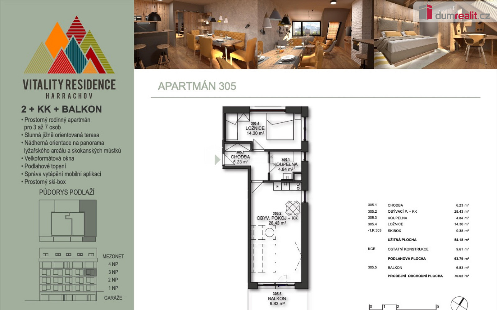 Prodej bytu 2+kk 56 m² – fotografie 3