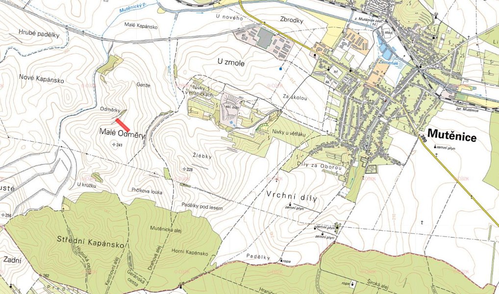 Prodej pozemku, 2000 m², Hodonín, Mutěnice