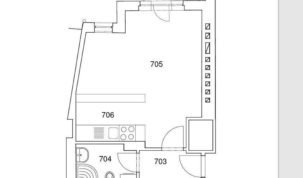 Pronájem bytu 1+kk 30 m², Praha – náhled fotky 8