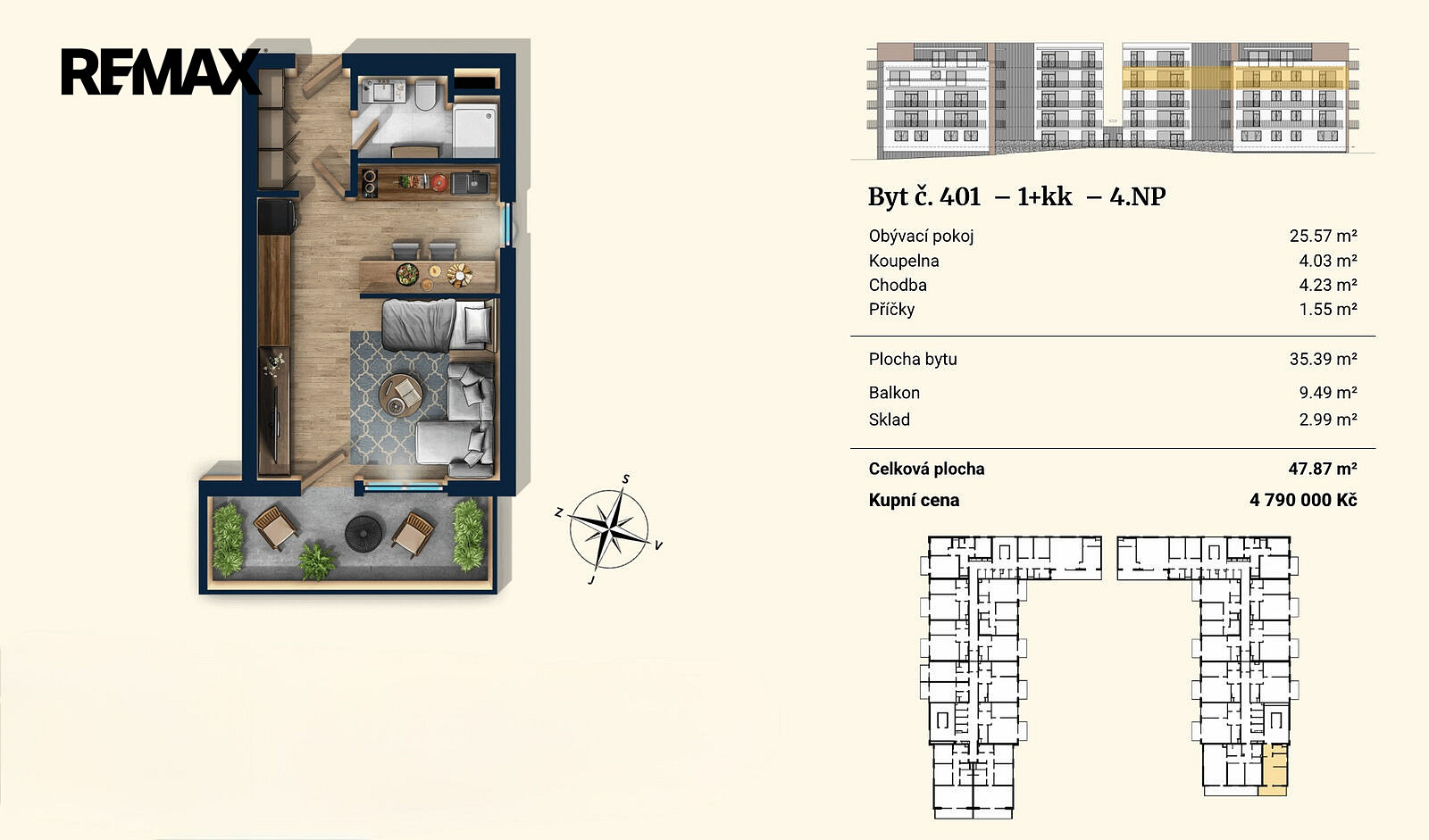 Prodej bytu 1+kk 35 m² – fotografie 4