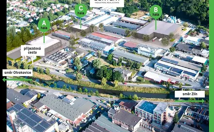 Pronájem výrobních prostor 6 800 m², Rybníky V, Zlín