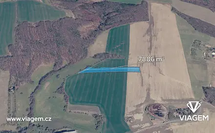 Prodej pole 6 868 m², Dobrkovice, okres Zlín