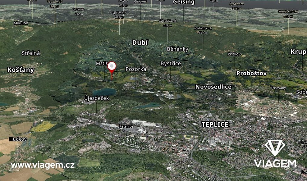 Prodej stavebního pozemku 740 m², Dubí – náhled fotky 3