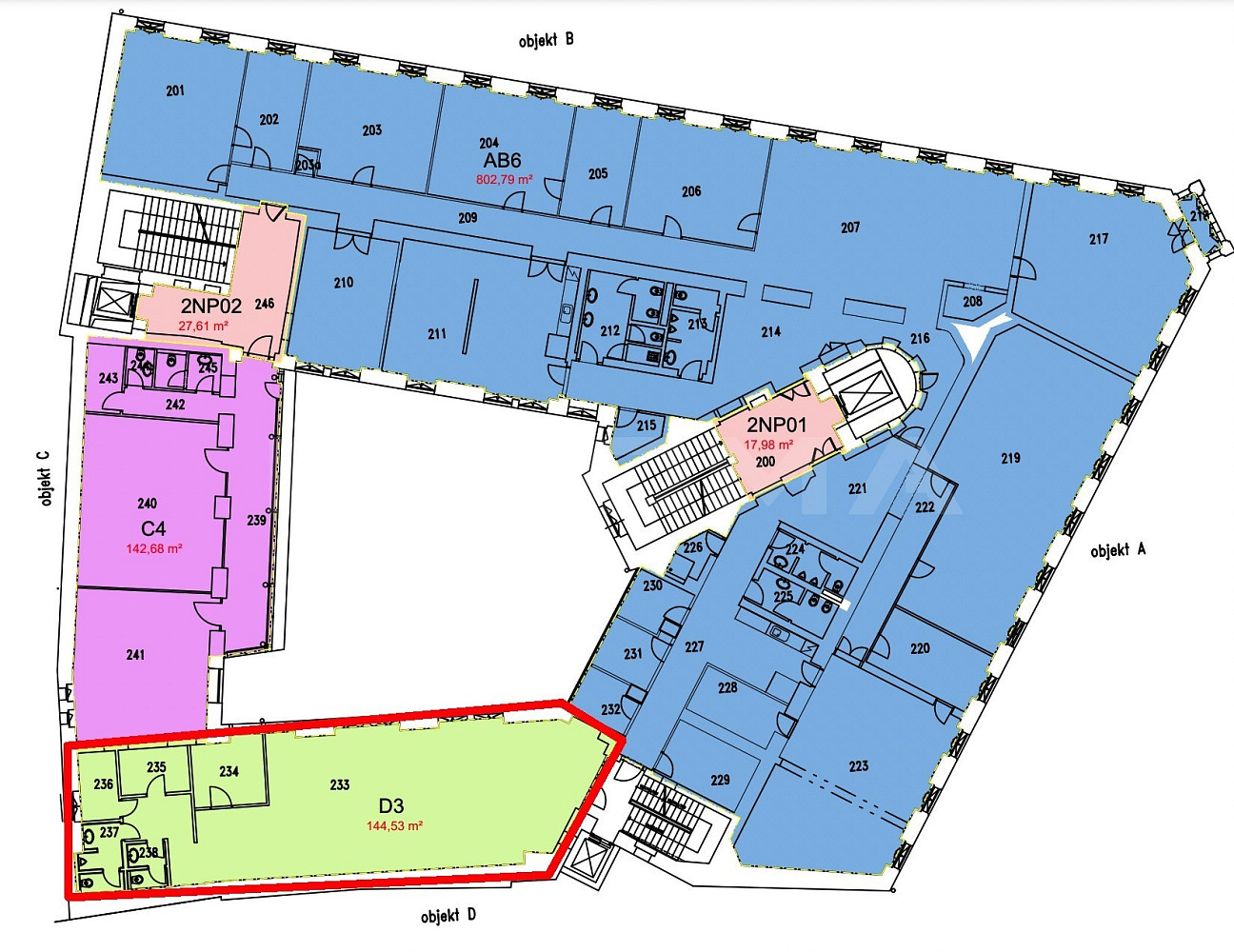 Pronájem kanceláře 145 m² – fotografie 3