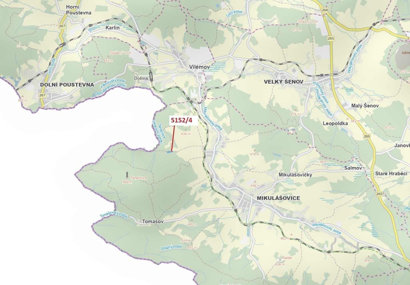 Dražba lesa 3 638 m²