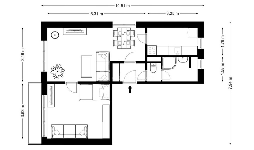 Pronájem bytu 2+1 50 m², České Budějovice – náhled fotky 3