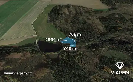 Prodej lesa 4 700 m², Jemnice, okres Třebíč