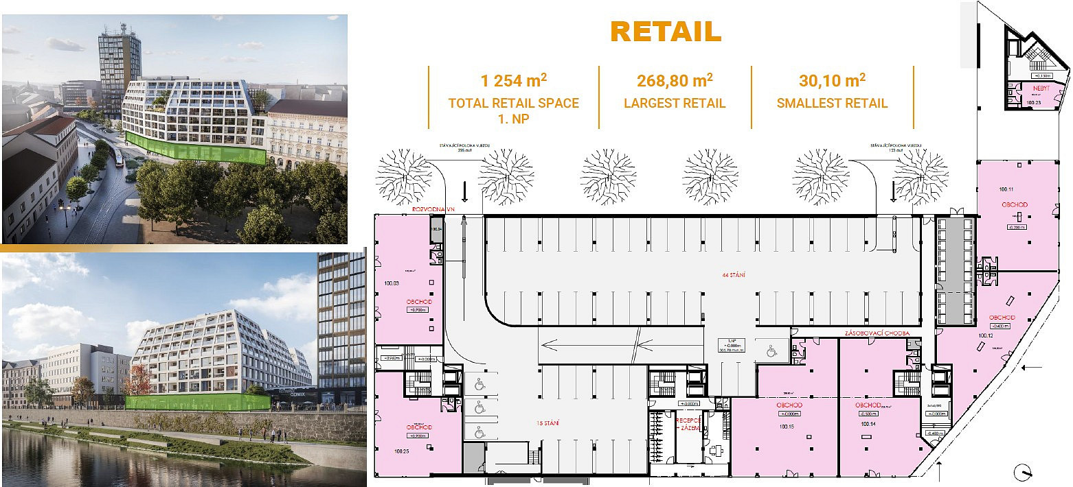 Pronájem obchodních prostor 200 m² - Widok 2