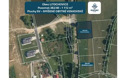 Prodej stavebního pozemku 1 112 m², Litochovice, okres Strakonice