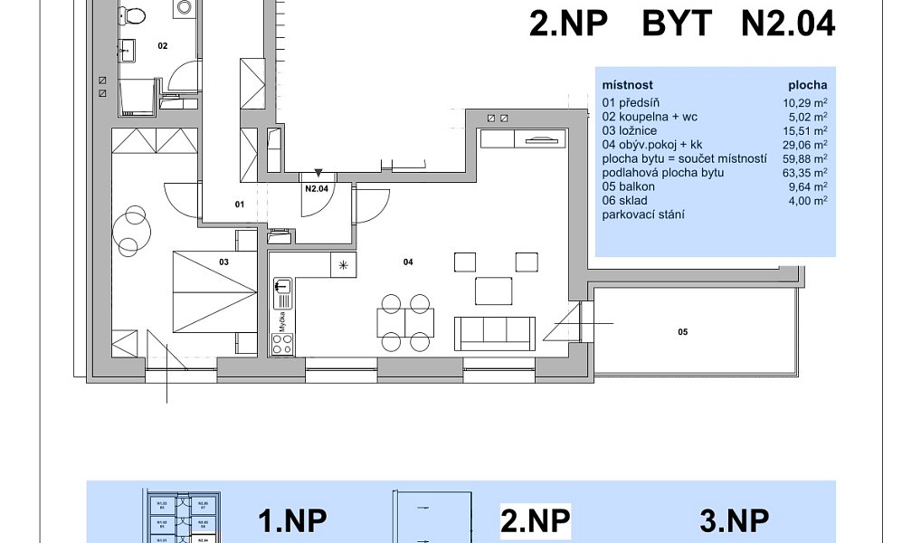 Prodej bytu 2+kk 60 m², Třemošná – náhled fotky 5