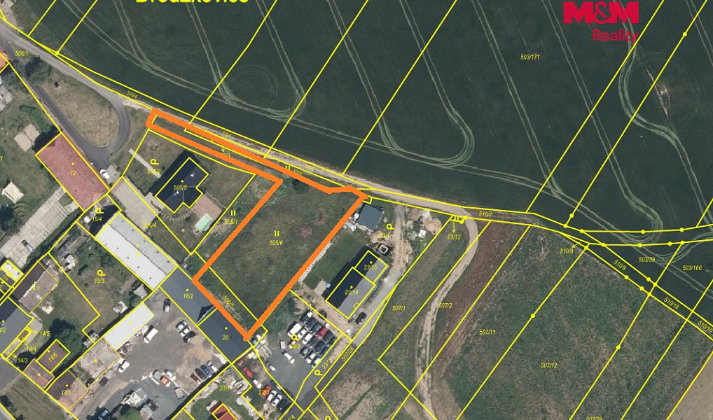 Prodej stavebního pozemku 1 732 m², Droužkovice – náhled fotky 2