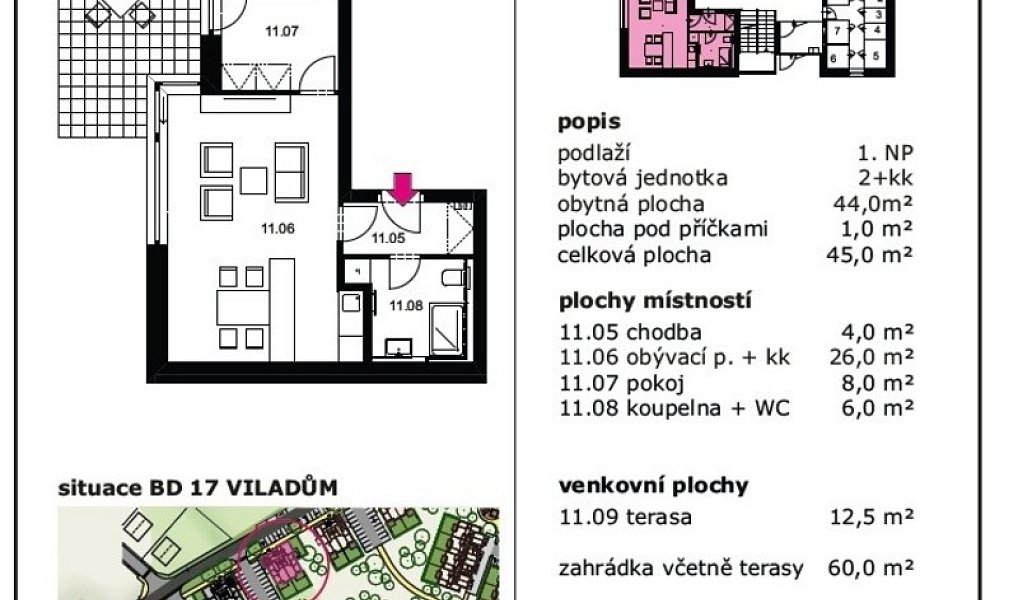 Prodej bytu 2+kk 44 m², Hradec Králové – náhled fotky 5