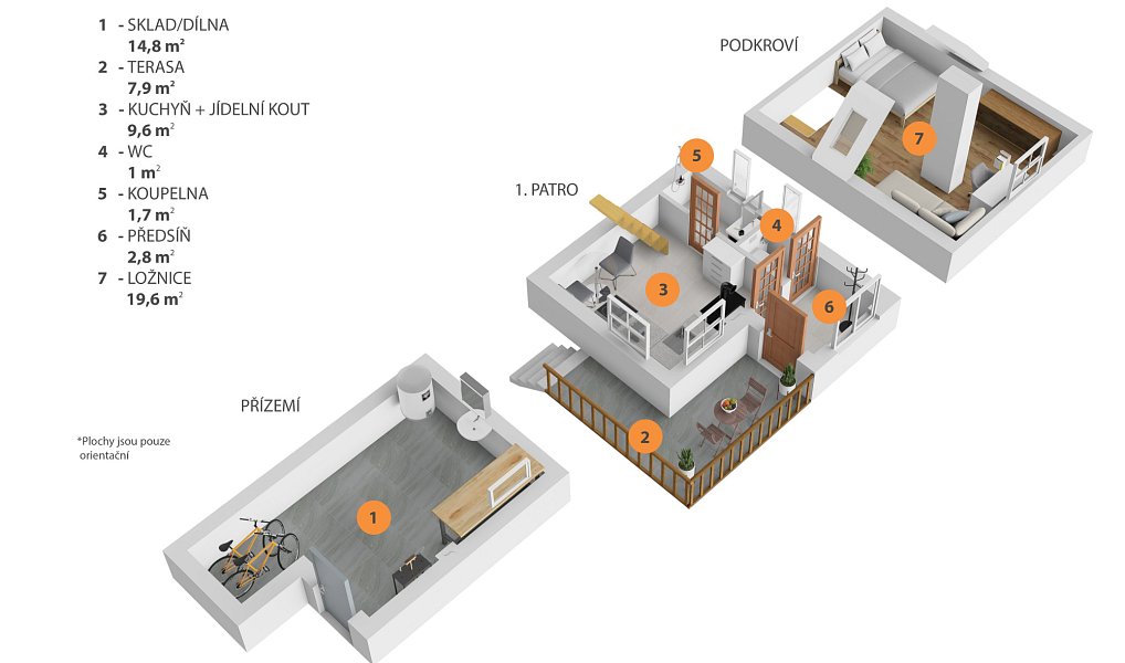 Prodej chaty/chalupy 50 m² s pozemkem 220 m², Pastviny – náhled fotky 4