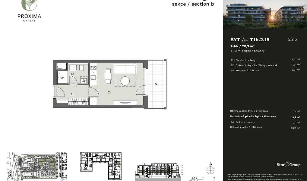 Prodej bytu 1+kk 28 m², Praha – náhled fotky 3