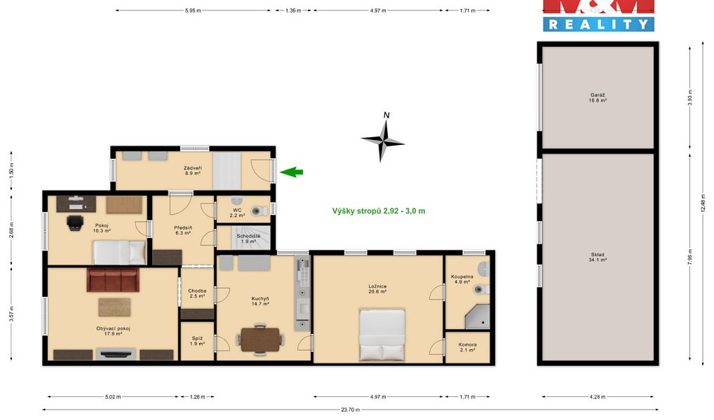 Prodej domu 92 m² s pozemkem 352 m², Kladno – náhled fotky 17