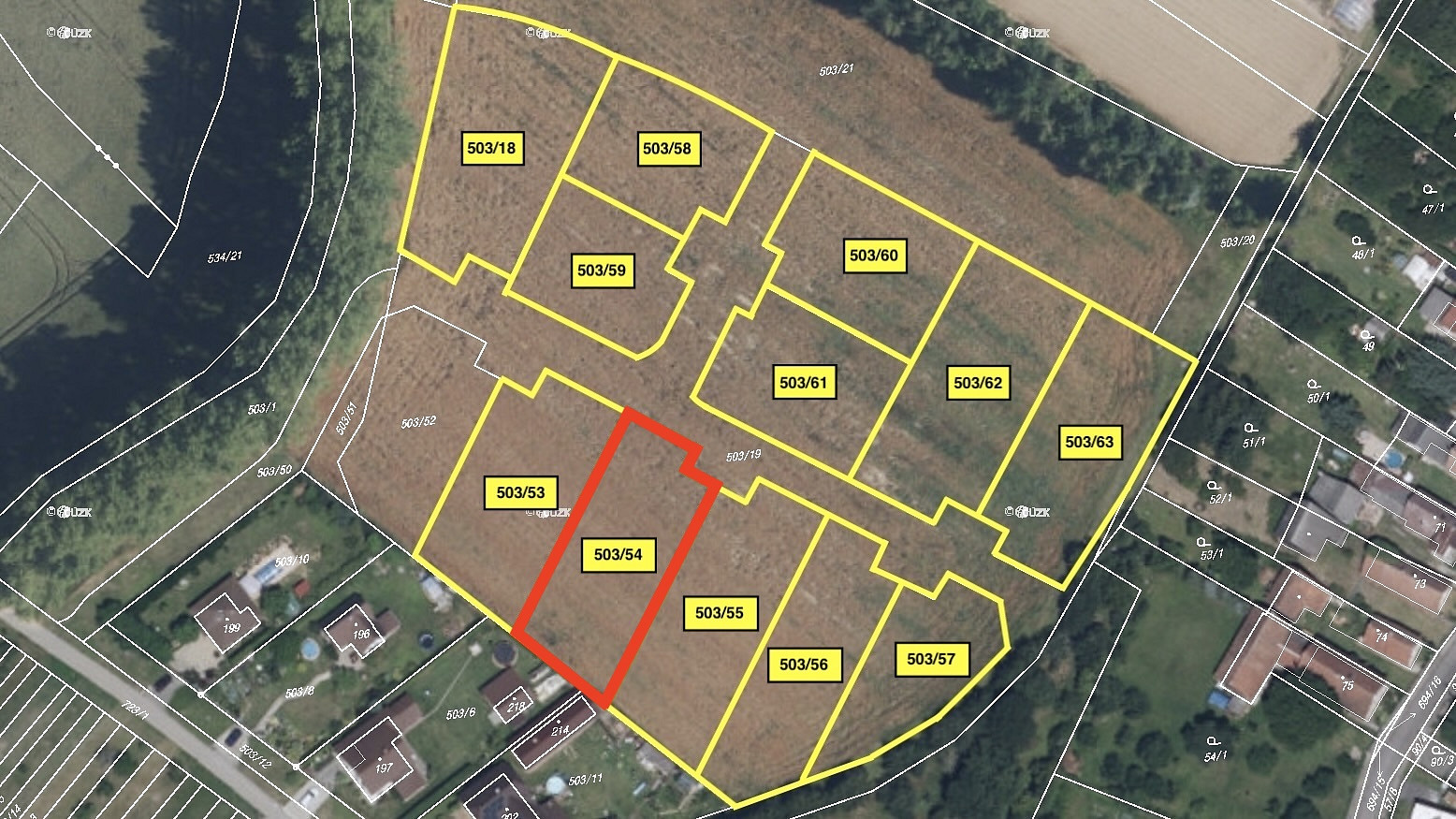 Prodej stavebního pozemku 1 185 m² – fotografie 2