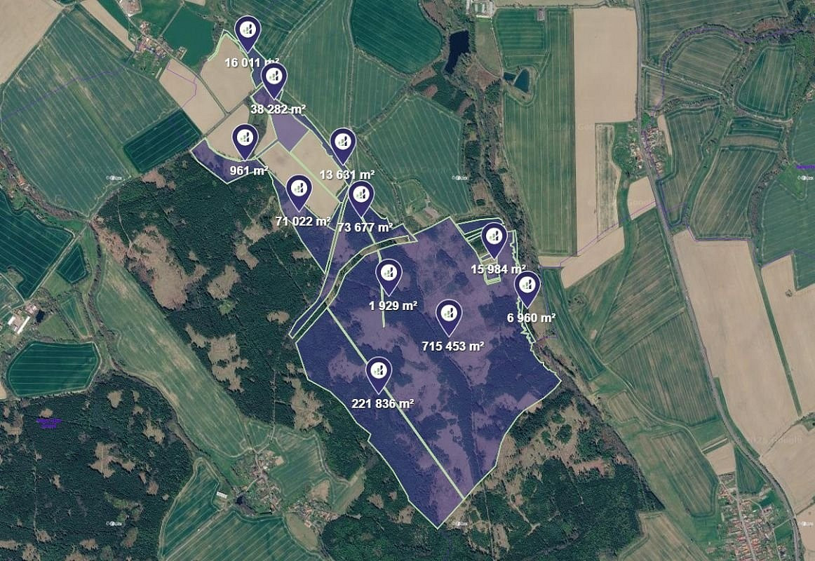 Prodej lesa 17 535 m²