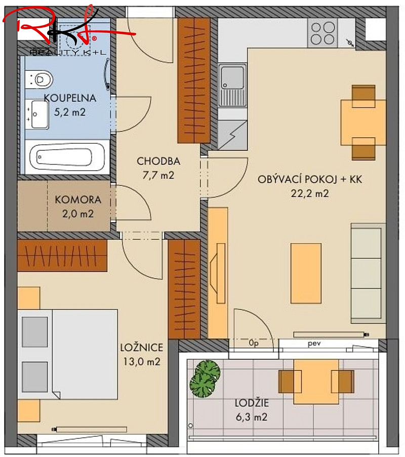 Prodej bytu 2+kk 52 m² – fotografie 2
