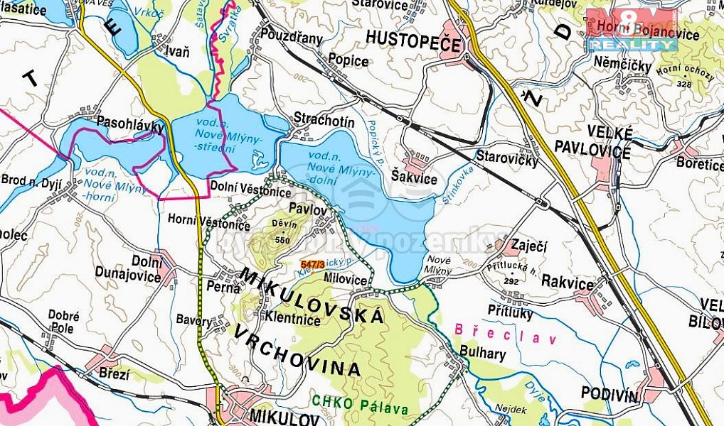 Prodej pole 1 260 m², Klentnice – náhled fotky 5