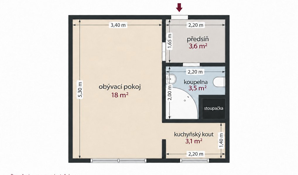 Prodej bytu 1+kk 30 m², Praha – náhled fotky 12