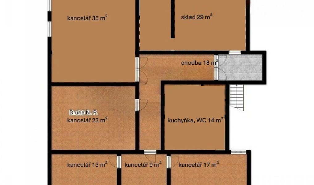 Pronájem kanceláře 97 m², Hradec Králové – náhled fotky 2