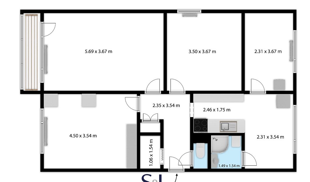 Prodej bytu 4+1 84 m², Česká Kamenice – náhled fotky 4